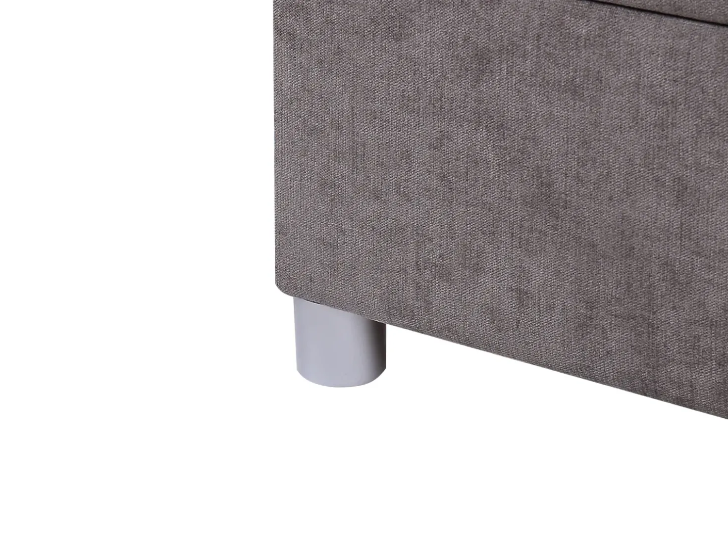 Divano letto con contenitore Tessuto MINISTER 180 x 200 cm Tortora