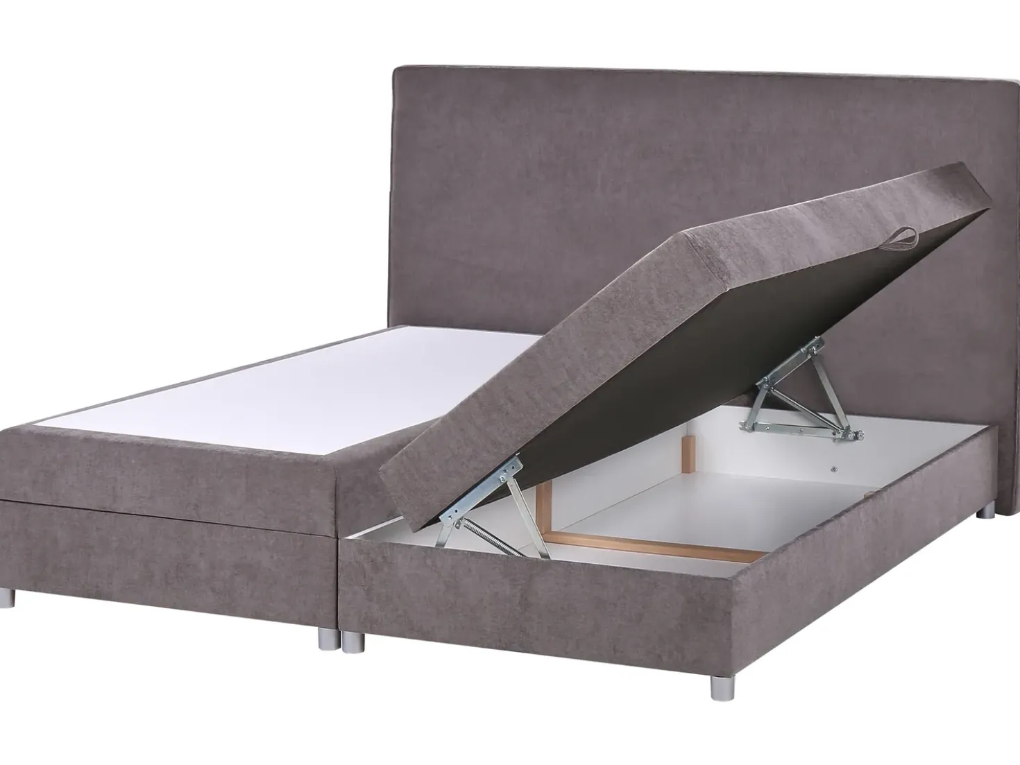 Divano letto con contenitore Tessuto MINISTER 180 x 200 cm Tortora