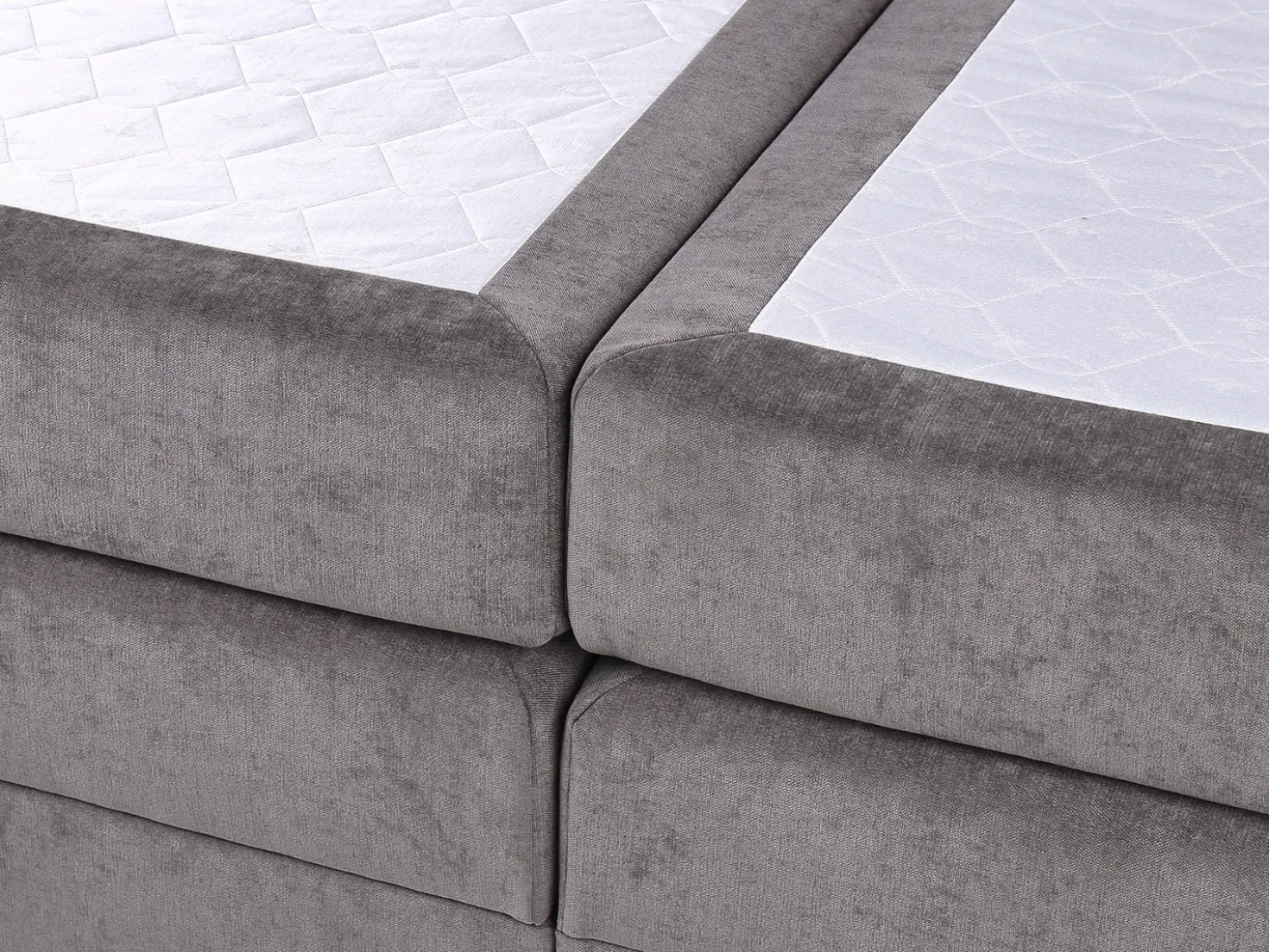 Divano letto con contenitore Tessuto MINISTER 180 x 200 cm Tortora