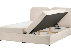 Divano letto con contenitore Tessuto CHANCELLOR 180 x 200 cm Beige chiaro