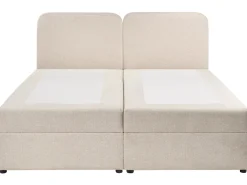 Divano letto con contenitore Tessuto CHANCELLOR 180 x 200 cm Beige chiaro