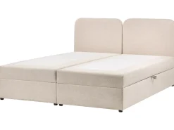 Divano letto con contenitore Tessuto CHANCELLOR 180 x 200 cm Beige chiaro