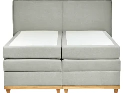Divano letto con contenitore Tessuto DYNASTY 160 x 200 cm Grigio chiaro