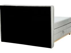 Divano letto con contenitore Tessuto DYNASTY 160 x 200 cm Grigio chiaro