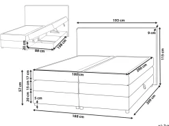 Divano letto con contenitore Tessuto MINISTER 180 x 200 cm Beige chiaro