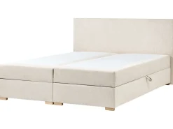 Divano letto con contenitore Tessuto MAJOR 180 x 200 cm Beige chiaro