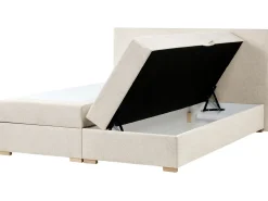 Divano letto con contenitore Tessuto MAJOR 180 x 200 cm Beige chiaro