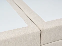 Divano letto con contenitore Tessuto MAJOR 180 x 200 cm Beige chiaro