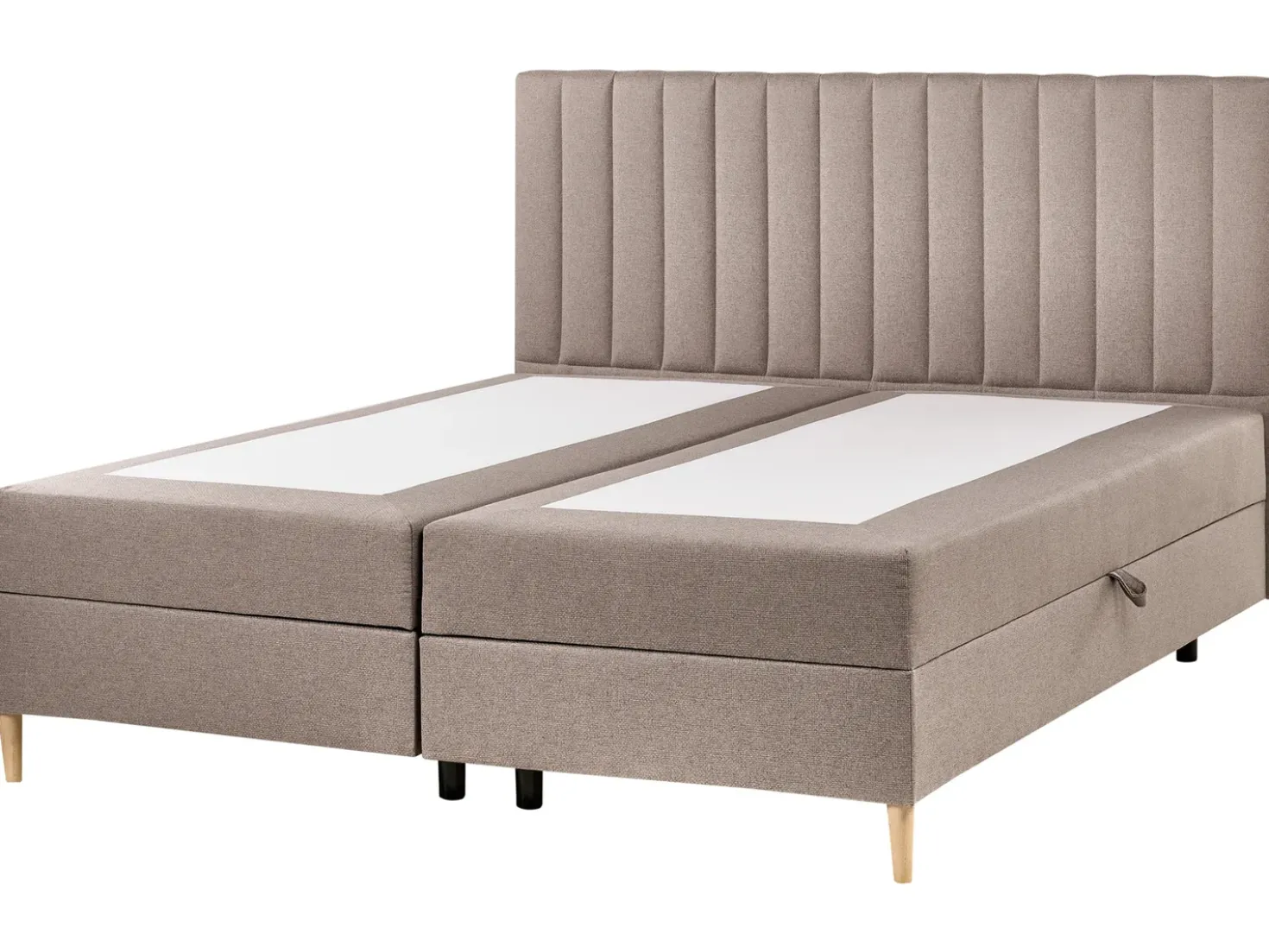 Divano letto con contenitore Tessuto OFFICER 180 x 200 cm Tortora