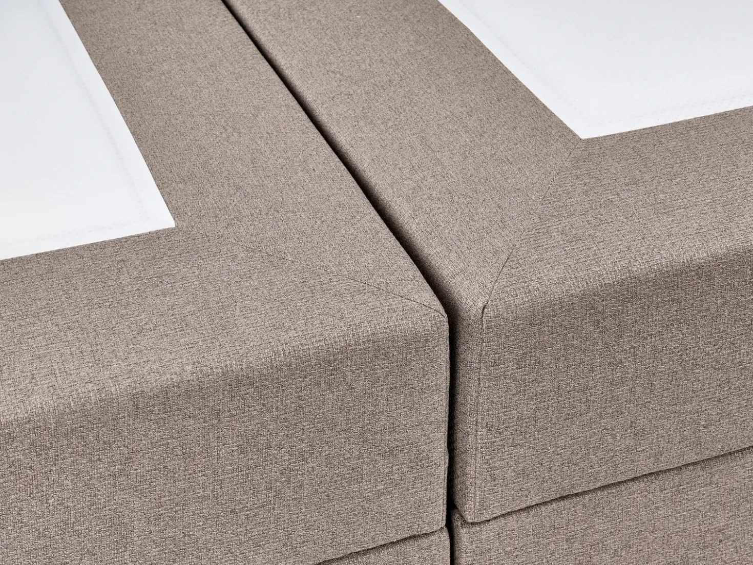 Divano letto con contenitore Tessuto OFFICER 180 x 200 cm Tortora