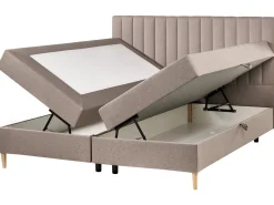Divano letto con contenitore Tessuto OFFICER 180 x 200 cm Tortora