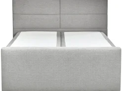 Divano letto con contenitore Tessuto ARISTOCRAT 160 x 200 cm Grigio chiaro