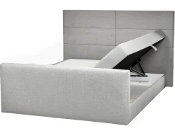 Divano letto con contenitore Tessuto ARISTOCRAT 160 x 200 cm Grigio chiaro