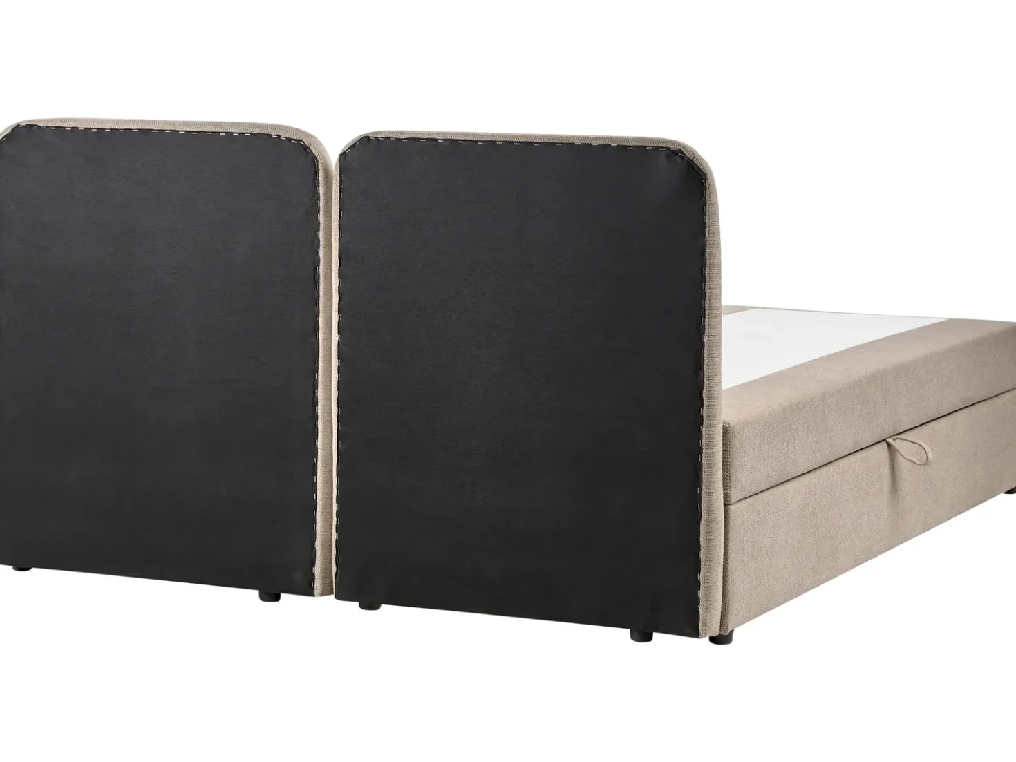 Divano letto con contenitore Tessuto CHANCELLOR 180 x 200 cm Tortora