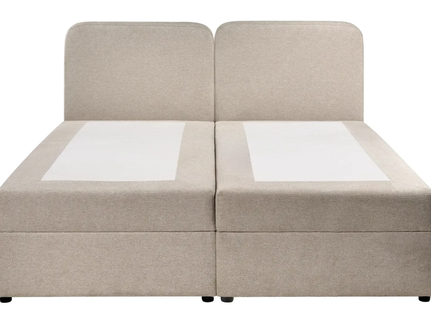 Divano letto con contenitore Tessuto CHANCELLOR 180 x 200 cm Tortora