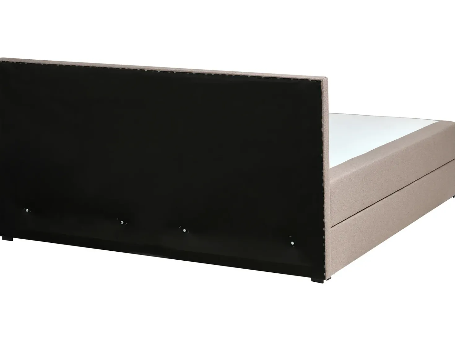 Divano letto con contenitore Tessuto BARONET 180 x 200 cm Tortora