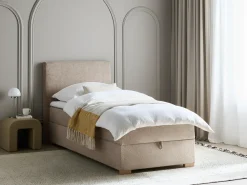 Divano letto con contenitore Tessuto MAJOR 90 x 200 cm Tortora