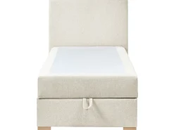 Divano letto con contenitore Tessuto MAJOR 90 x 200 cm Beige chiaro