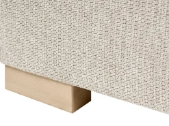 Divano letto con contenitore Tessuto MAJOR 90 x 200 cm Beige chiaro