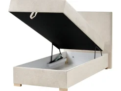 Divano letto con contenitore Tessuto MAJOR 90 x 200 cm Beige chiaro