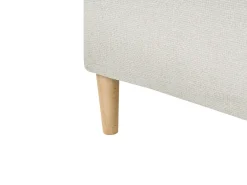 Divano letto con contenitore Tessuto OFFICER 160 x 200 cm Bianco sporco