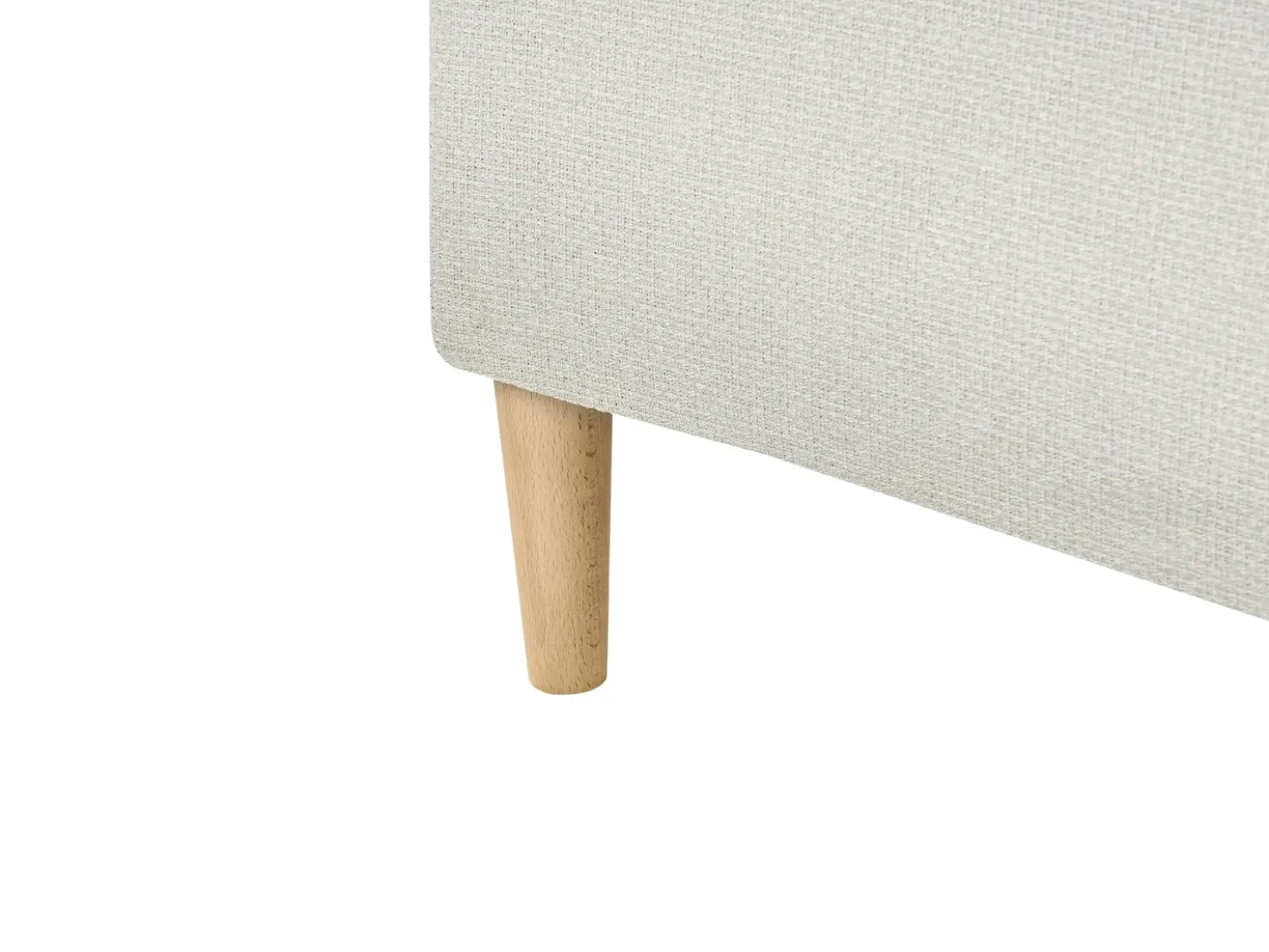 Divano letto con contenitore Tessuto OFFICER 160 x 200 cm Bianco sporco