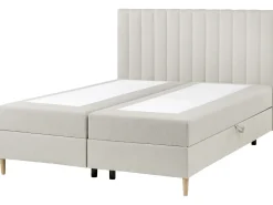 Divano letto con contenitore Tessuto OFFICER 160 x 200 cm Bianco sporco