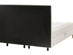 Divano letto con contenitore Tessuto OFFICER 160 x 200 cm Bianco sporco