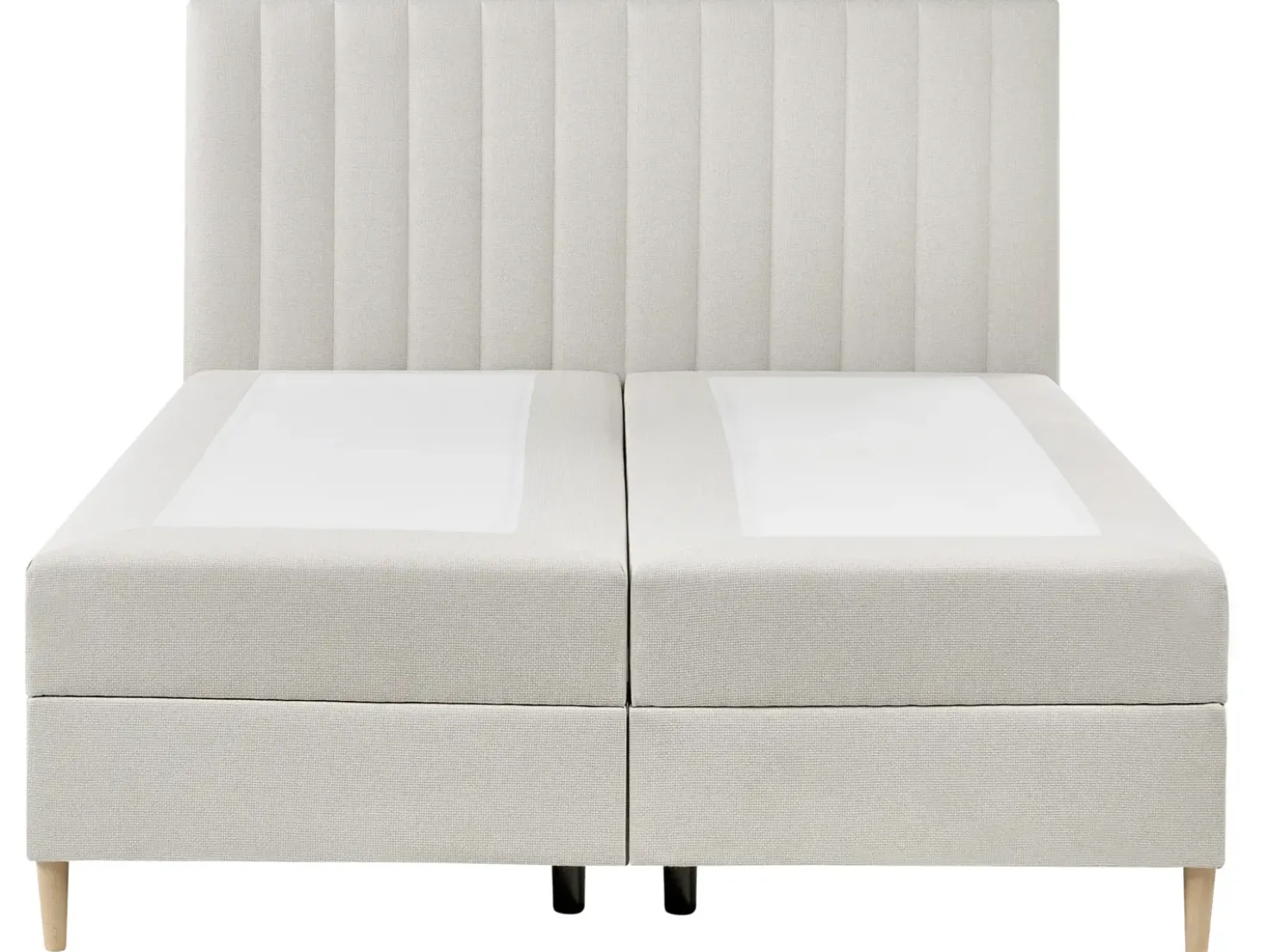 Divano letto con contenitore Tessuto OFFICER 160 x 200 cm Bianco sporco