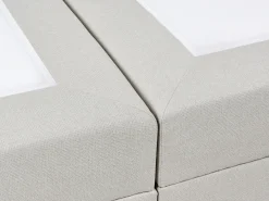 Divano letto con contenitore Tessuto OFFICER 160 x 200 cm Bianco sporco