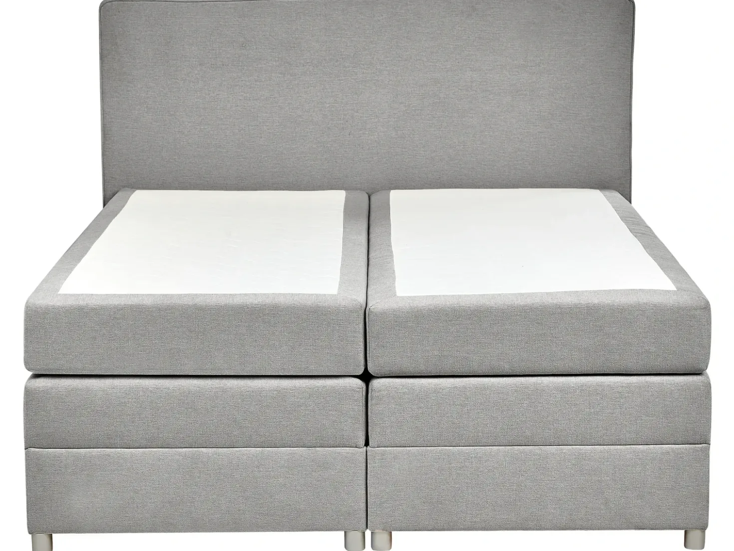 Divano letto con contenitore Tessuto MINISTER 180 x 200 cm Grigio chiaro