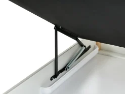 Divano letto con contenitore Tessuto BARONET 180 x 200 cm Bianco sporco