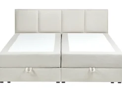 Divano letto con contenitore Tessuto BARONET 180 x 200 cm Bianco sporco