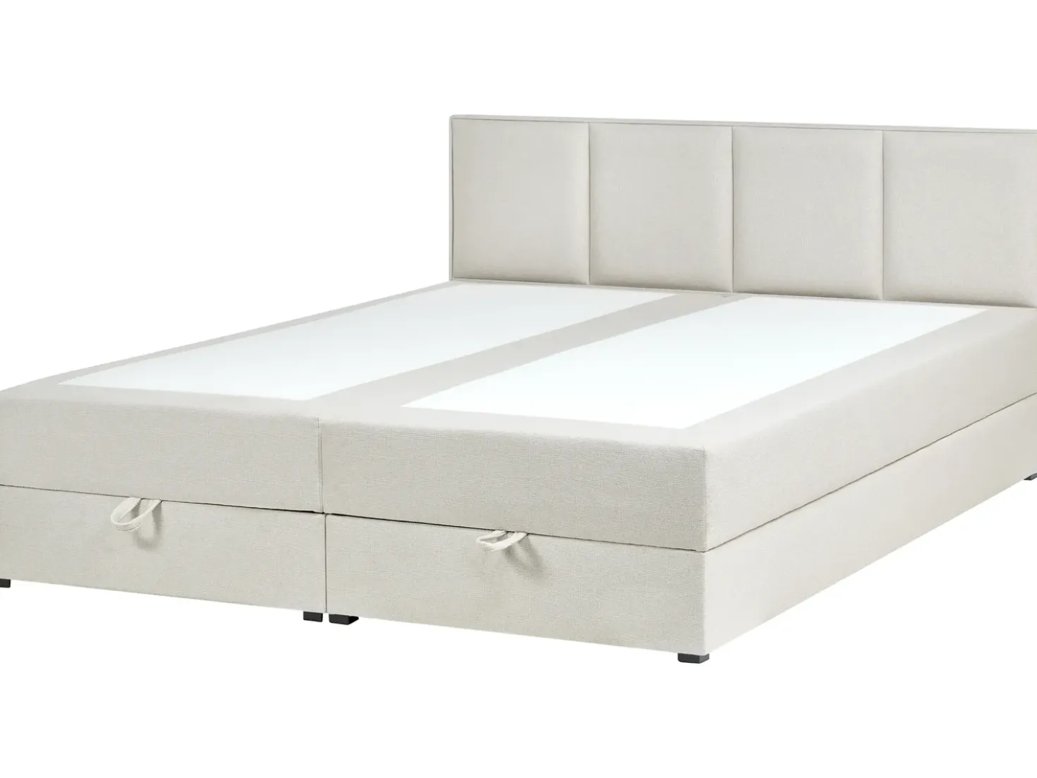 Divano letto con contenitore Tessuto BARONET 180 x 200 cm Bianco sporco