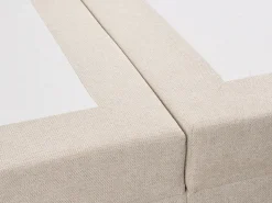 Divano letto con contenitore Tessuto REGENT 180 x 200 cm Beige chiaro