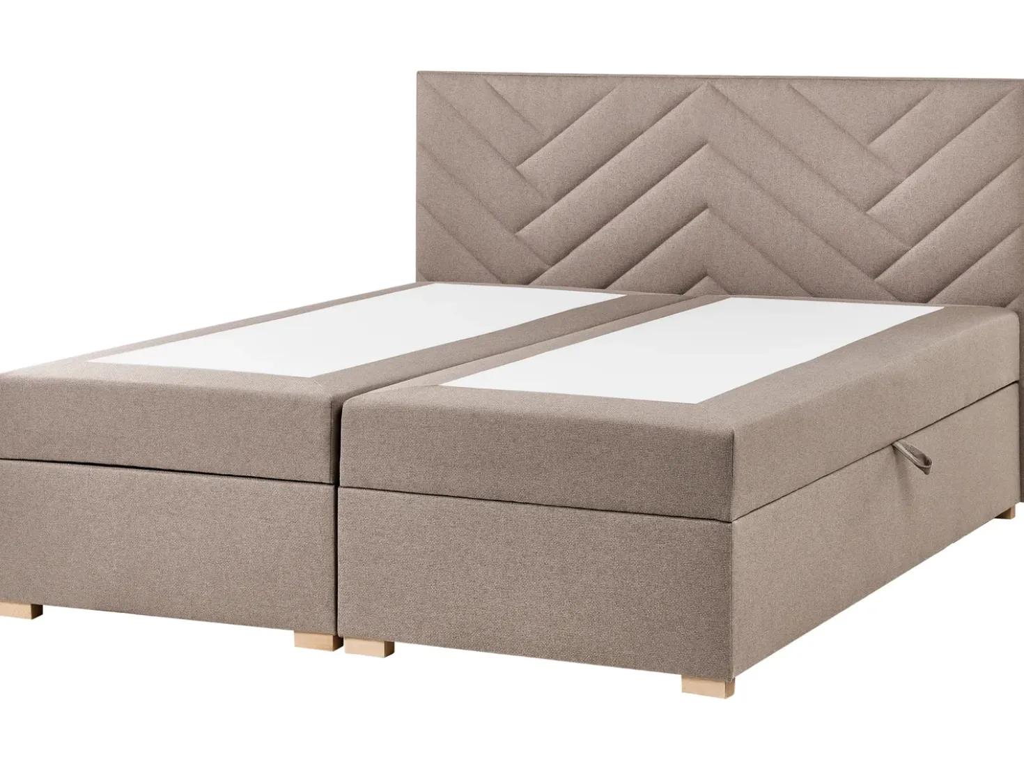 Divano letto con contenitore Tessuto ESQUIRE 180 x 200 cm Tortora