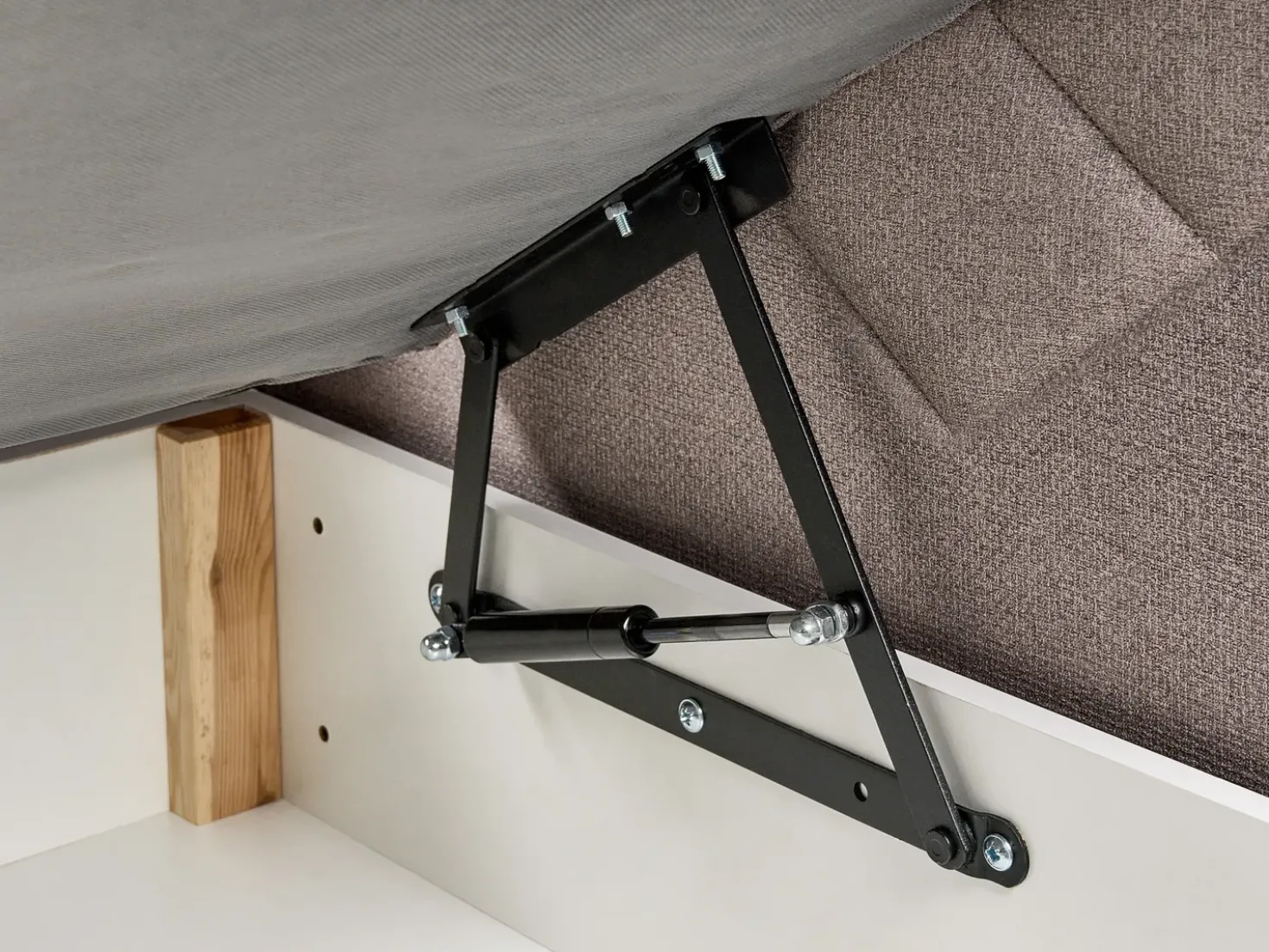 Divano letto con contenitore Tessuto ESQUIRE 180 x 200 cm Tortora