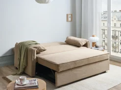 Divano letto HORMA Tessuto Marrone chiaro