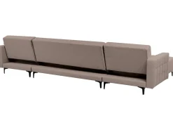 Divano letto modulare a U 5 posti ABERDEEN Tessuto Tortora