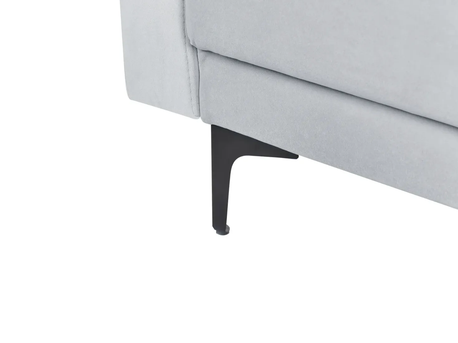 Divano letto modulare a U 5 posti ABERDEEN Velluto Grigio chiaro