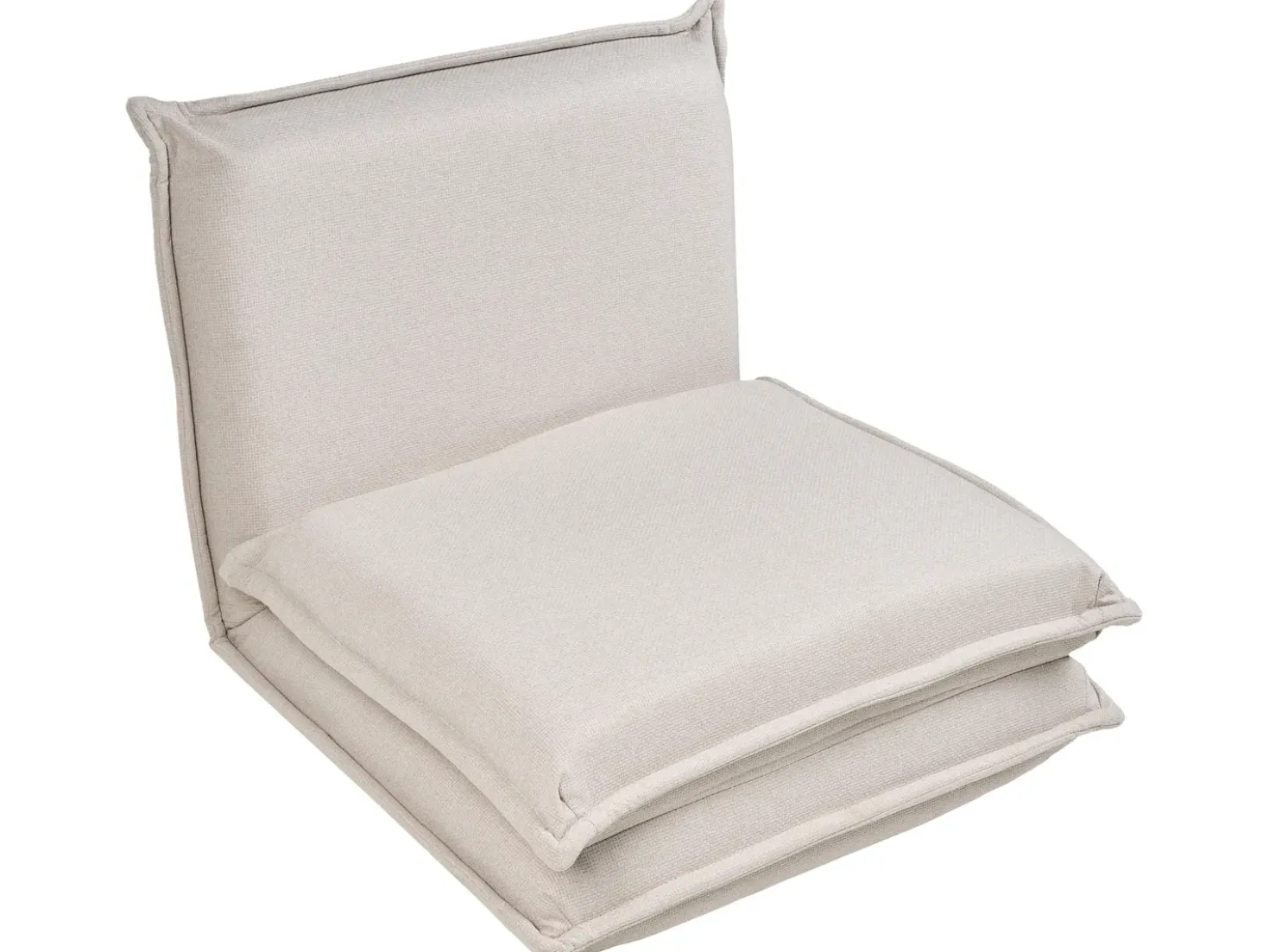 Divano letto singolo DELLEN Tessuto Bianco sporco