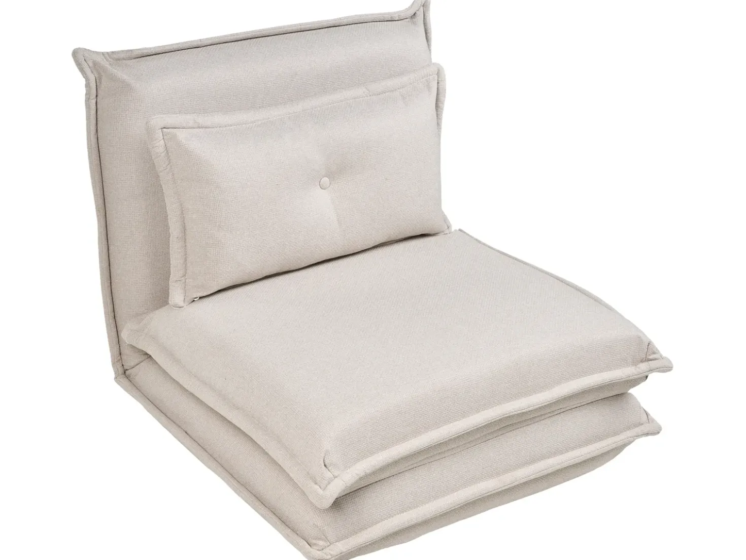 Divano letto singolo DELLEN Tessuto Bianco sporco
