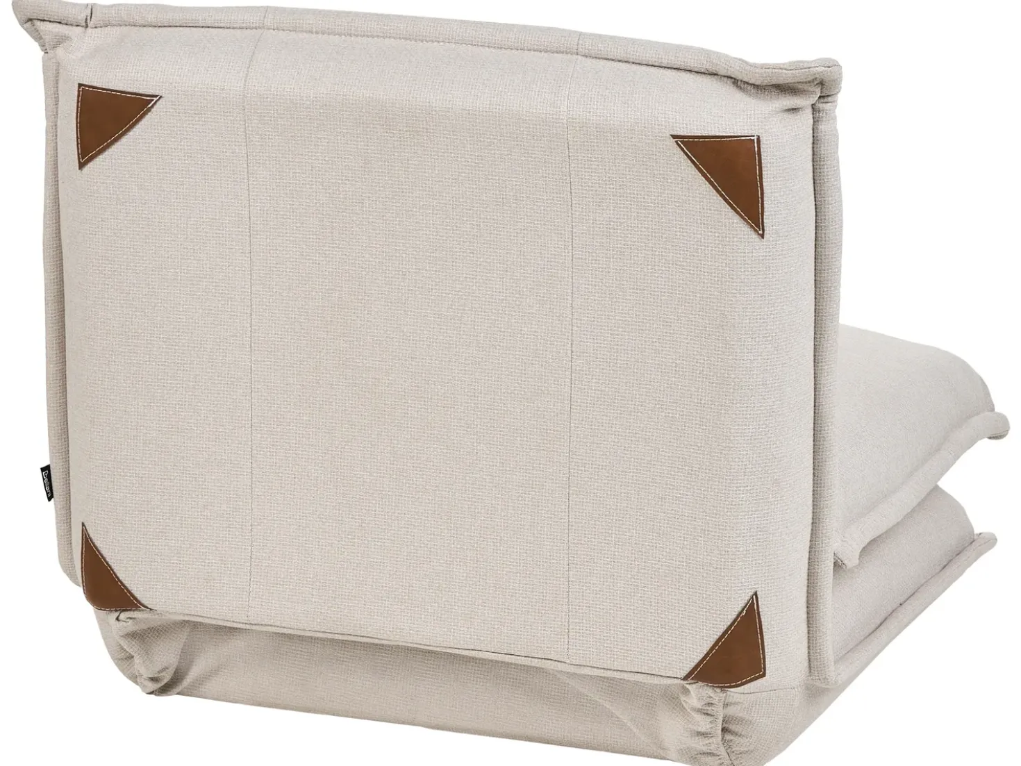 Divano letto singolo DELLEN Tessuto Bianco sporco