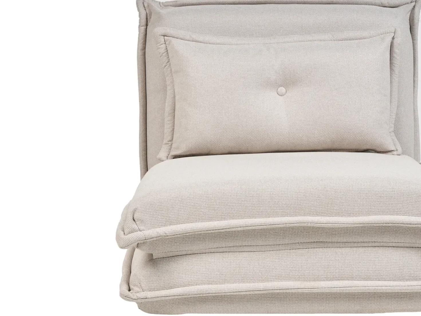 Divano letto singolo DELLEN Tessuto Bianco sporco