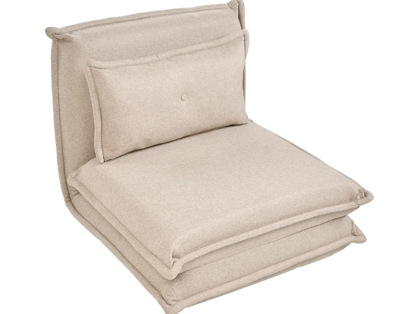 Divano letto singolo DELLEN Tessuto Beige