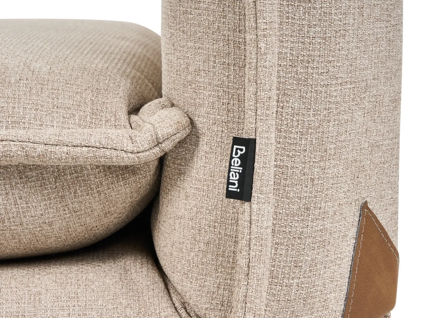 Divano letto singolo DELLEN Tessuto Beige