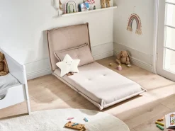 Divano letto singolo DELLEN Tessuto Beige