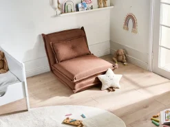 Divano letto singolo DELLEN Tessuto Marrone