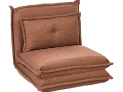 Divano letto singolo DELLEN Tessuto Marrone
