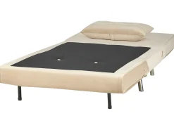 Divano letto singolo FARRIS Velluto Beige sabbia